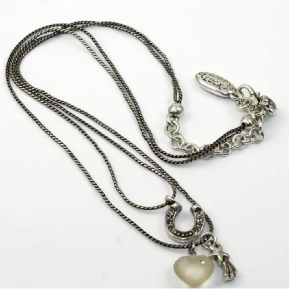 Brighton Lady Luck Shooting Star Horseshoe Heart Good Luck Necklace